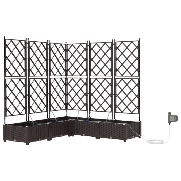 Jardineiras de Jardim 1 pc Castanho 120 x 120 x 126 cm Plástico M 2