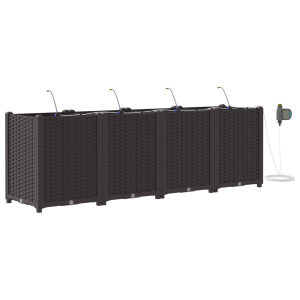 Jardineiras de Jardim 1 pc Castanho 160 x 40 x 52 cm Plástico H