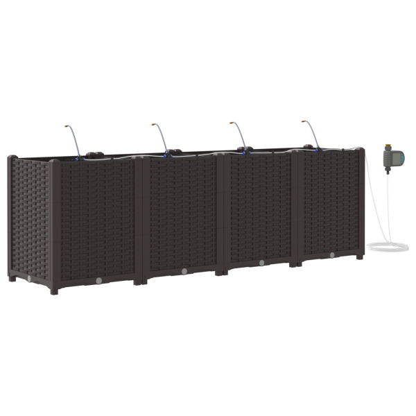 Jardineiras de Jardim 1 pc Castanho 160 x 40 x 52 cm Plástico M 2