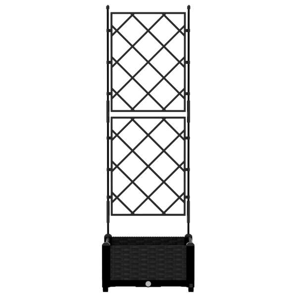 Jardinera con enrejado negro 40x40x125.5 cm M 4