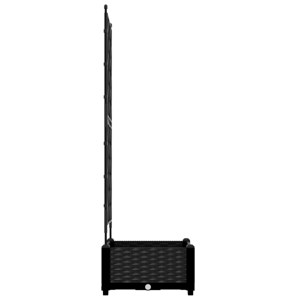 Jardinera con enrejado negro 40x40x125.5 cm M 5