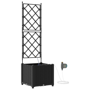 Jardinera con sistema de riego negra H