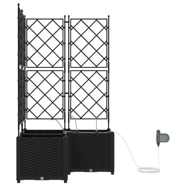 Jardineiras de Jardim 1 pc Preto 80 x 80 x 142 cm Plástico M 5