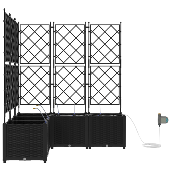 Jardineiras de Jardim 1 pc Preto 120 x 120 x 142 cm Plástico M 4