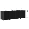 Jardineiras de Jardim 1 pc Preto 160 x 40 x 52 cm Plástico 2