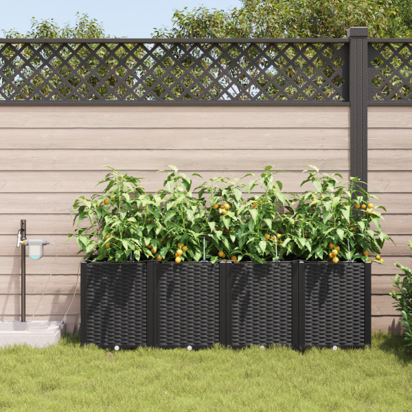 Jardineiras de Jardim 1 pc Preto 160 x 40 x 52 cm Plástico M 3