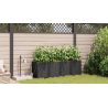 Jardineras con sistema de riego 4 unidades negro 4