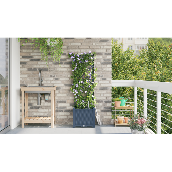 Jardineiras de Jardim 1 pc Cinzeto 40 x 40 x 142 cm Plástico M 4