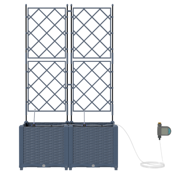 Jardineiras de Jardim 1 pc Cinzeto 80 x 40 x 142 cm Plástico M 5