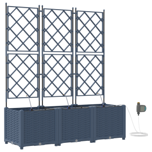 Jardineras con sistema de riego 3 unidades gris H