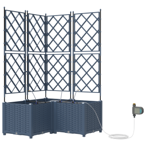 Jardineiras de Jardim 1 pc Cinzeto 80 x 80 x 142 cm Plástico H