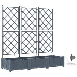 Jardineiras de Jardim 1 pc Cinzento-claro 120 x 40 x 126 cm H