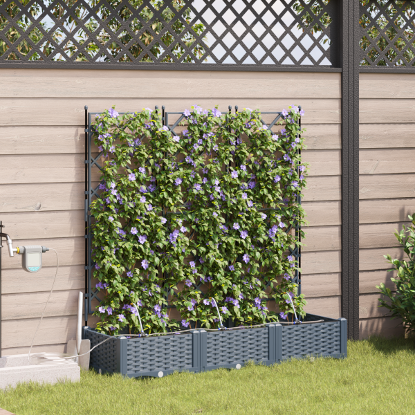 Jardineiras de Jardim 1 pc Cinzento-claro 120 x 40 x 126 cm M 3