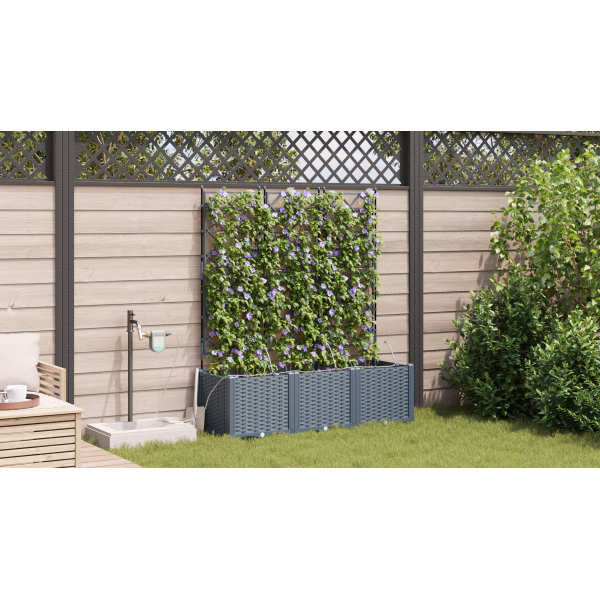 Jardineiras de Jardim 1 pc Cinzento-claro 120 x 40 x 142 cm M 4
