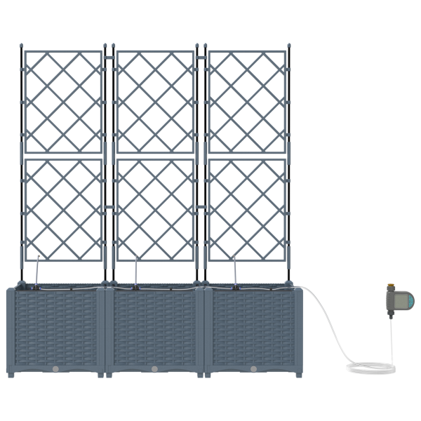 Jardineiras de Jardim 1 pc Cinzento-claro 120 x 40 x 142 cm M 5