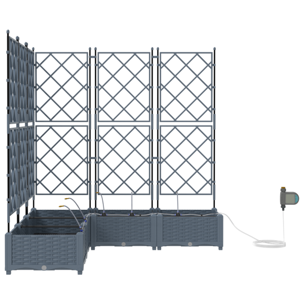 Jardineiras de Jardim 1 pc Cinzento-claro 120 x 120 x 126 cm M 5
