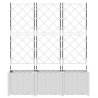 Plantadeira com Trellis 3 pcs Branca 120x40x143 cm 5