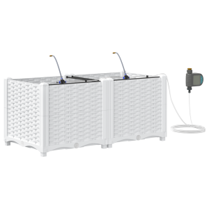 Jardineiras de Jardim 1 pc Branco 80 x 40 x 37.5 cm Plástico H