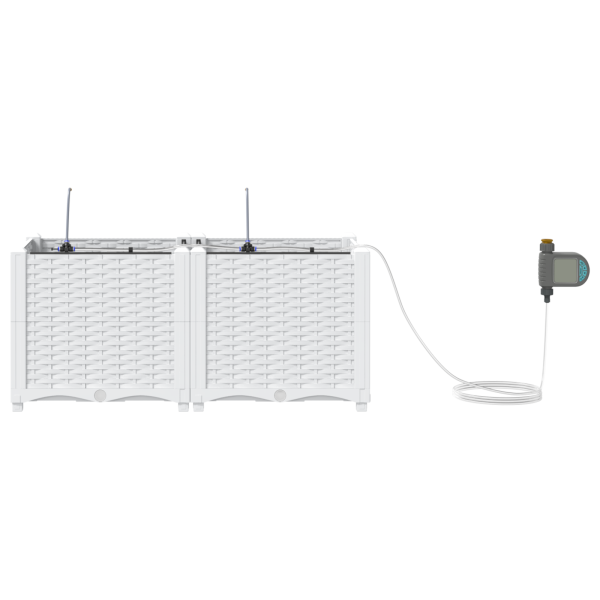 Jardineiras de Jardim 1 pc Branco 80 x 40 x 37.5 cm Plástico M 5