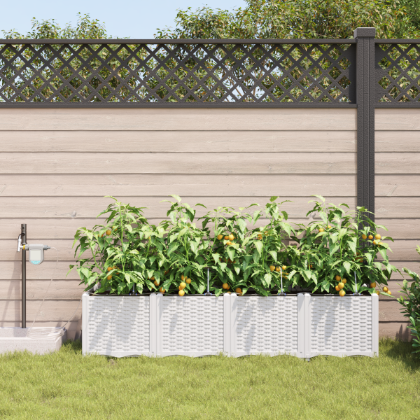 Jardineiras de Jardim 1 pc Branco 160 x 40 x 37.5 cm Plástico M 3
