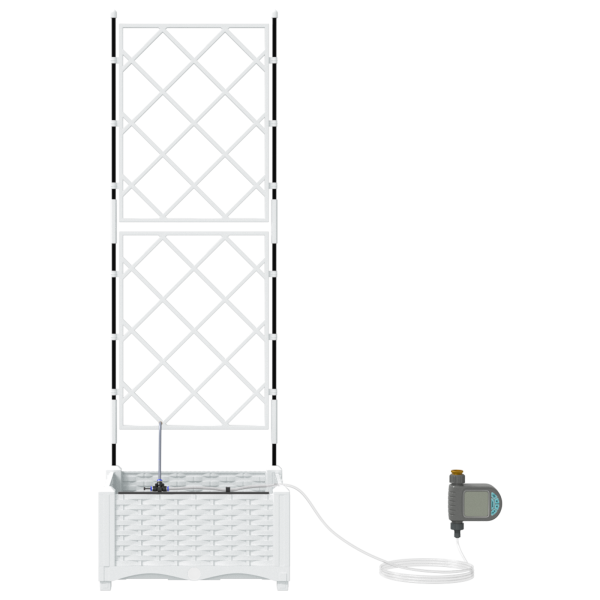 Jardinera con sistema de riego blanca M 5