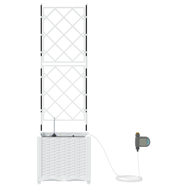 Jardinera con sistema de riego blanca M 5