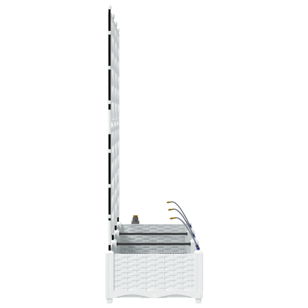 Jardineras con sistema de riego 3 unidades blanco M 5