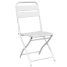 Sillas de Jardín Plegables 2 pcs Blanco Acero 4