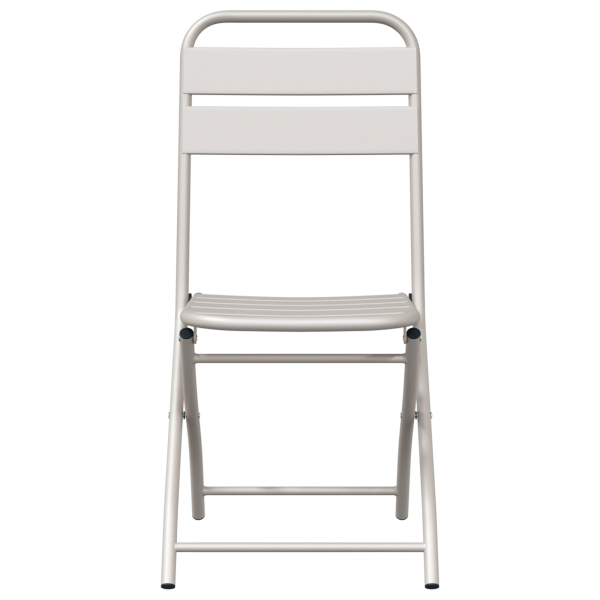 Sillas de jardín plegables 2 pcs Beige 42x52x82 cm Acero con revestimiento en polvo M 5