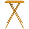 Mesa de jardín plegable acero amarillo mostaza 55x55x73 cm 5