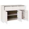 Sideboard  DRAMMEN Branco 114x43x75.5 cm Madeira Sólida Pinus 5