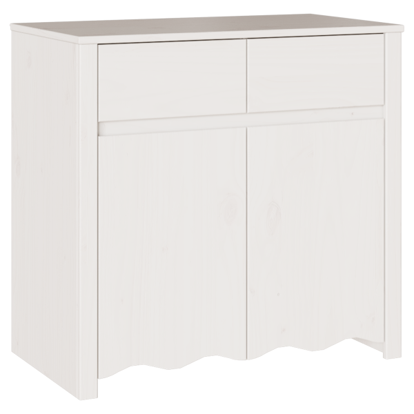 Buffet  DRAMMEN Branco 79x43x75.5 cm Madeira Sólida de Pinheiro M 2