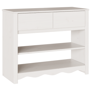 Mesa de Console DRAMMEN Branca 89.5x37x73 cm Madeira Sólida Pinheiro H