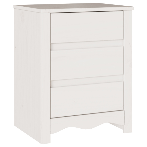 Criado-mudo  DRAMMEN Branco 45x35x56 cm Madeira Sólida de Pinheiro M 2