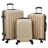 Set de maletas 3 pcs Rígidas Champagne 20'' 24'' 28'' ABS 1