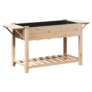 Jardinera con estantes madera maciza de abeto 155x59x76 cm H