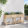 Jardinera con rejilla madera maciza de abeto 161x43x76 cm 4