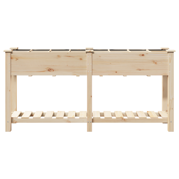 Jardinera con rejilla madera maciza de abeto 161x43x76 cm M 5