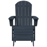 Silla Adirondack de con Reposapiés Azul Marino HDPE 4