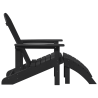 Silla Adirondack con Reposapiés Negro HDPE 5