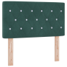 Cabeceira de Veludo Verde Escuro com Botões de Cristal Tufted 80 cm 2