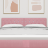 Cabecera  con botones de cristal tapizada en terciopelo rosa de 140 cm 3