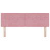 Cabecera  con botones de cristal tapizada en terciopelo rosa de 140 cm 4