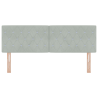 Cabeceira com Botões de Cristal Cinza Claro - 160 cm em Veludo 4