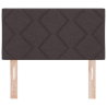 Cabecero  Diseño de Bloques de Diamante Marrón Oscuro 80 cm Tela 5