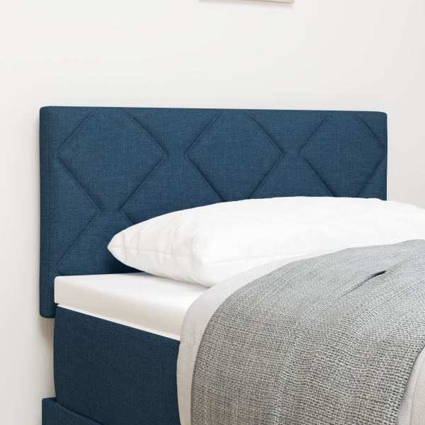 Cabecero  Diseño de Bloques de Diamante Azul 80 cm Tela D