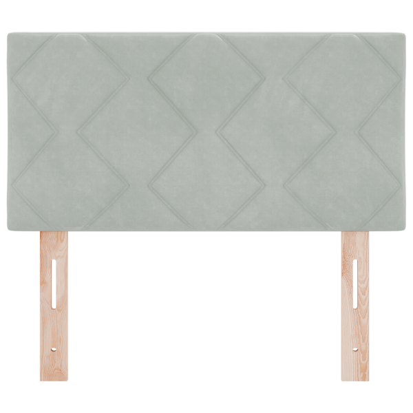 Cabecero Gris Claro de – 80 cm de terciopelo M 5