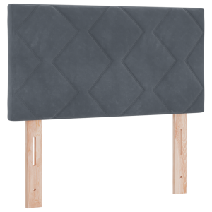 Cabecero  Diseño de Bloques de Diamante Gris Oscuro 80 cm Terciopelo H