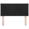 Cabecera de terciopelo negro de con diseño de bloque de diamante - 90 cm 5