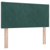 Cabecero de bloque de diamante verde oscuro de - 90cm de terciopelo 2